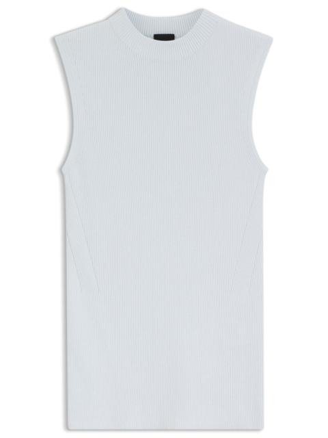 BOSS RIBBED TOP WITH MOCK NECKLINE