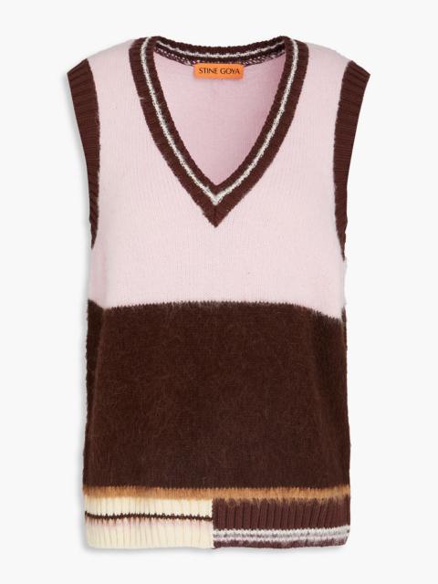 STINE GOYA Striped knitted vest