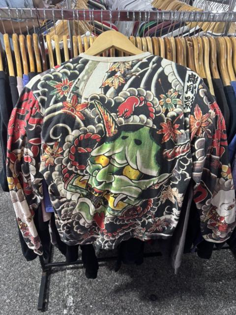 Other Designers Designer - Japan Yakuza Design Over Printed Longsleeve Tshirt