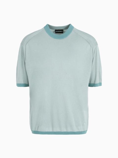EMPORIO ARMANI ASV Lyocell and virgin wool-blend jumper