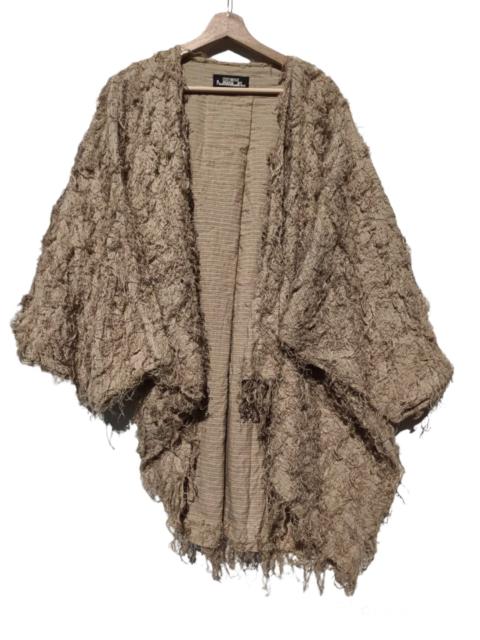 ISSEY MIYAKE 80s Issey Miyake Permanente Decorative Fringe/Blanket Jacket
