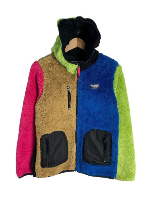 Other Designers Japanese Brand - X-girl Mountaineering Multicolor Color Block Fleece Hoodie