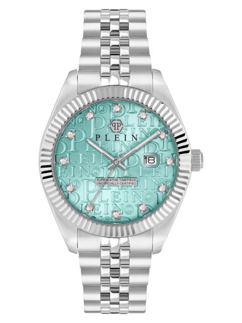 PHILIPP PLEIN PHILIPP PLEIN Date Superlative Crystal Bracelet Watch, 41mm in Stainless Steel at Nordstrom