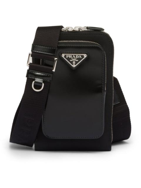 Prada Men Smartphone Holder In Re-Nylon And Brushed