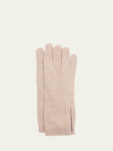 Brunello Cucinelli Cashmere Glove with Monili Detail