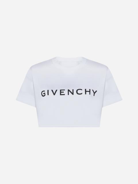 Givenchy Logo cotton cropped t-shirt
