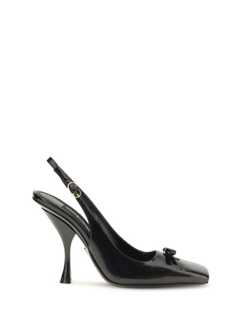 Dolce & Gabbana Dolce & Gabbana Leather Slingback Pumps Black Women