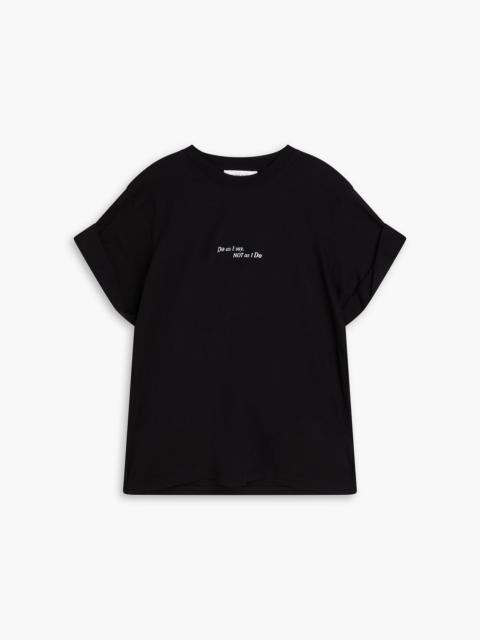 Victoria Beckham Flocked cotton-jersey T-shirt