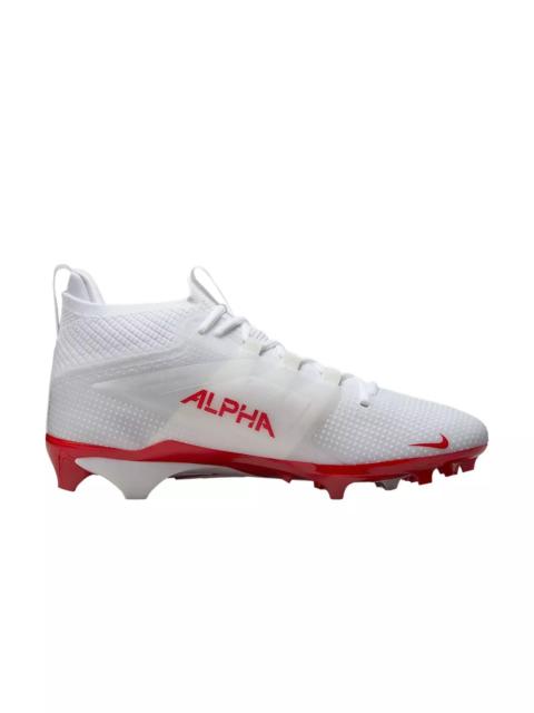 Nike Alpha Menace 4 Elite "White/University Red/Photon Dust/University Red" Men's Football Cleat