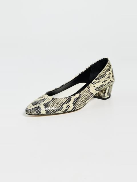 Aeyde Helia Snake Print Calf Leather Heels