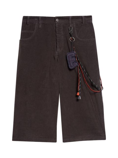 Song for the Mute SONG FOR THE MUTE Long Corduroy Shorts in Petrol Fade Out at Nordstrom