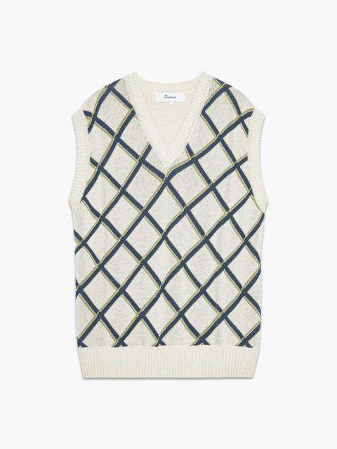 Palmes Argyle Knitted Vest