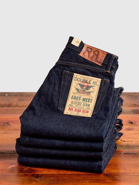 RRL by Ralph Lauren "East-West" 16oz Rinsed Selvedge Denim - High Slim Fit