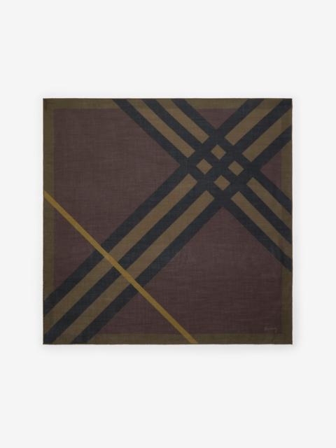 Burberry Check Cashmere Silk Scarf