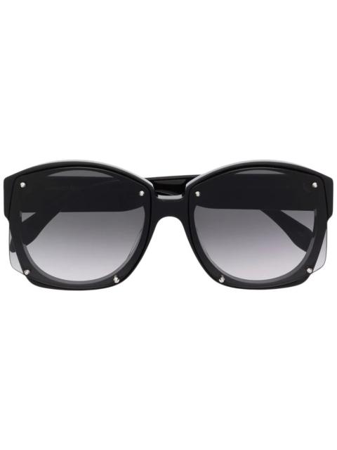 Alexander McQueen oversized round-frame sunglasses