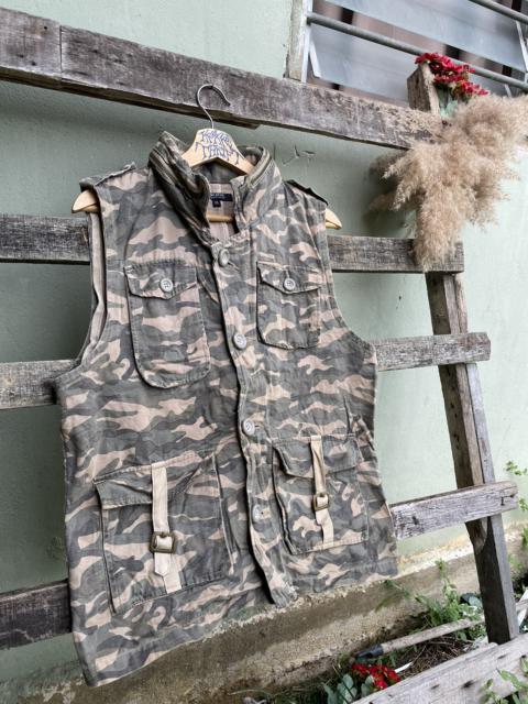 Other Designers Military - Vintage In The Attic Multipockets Camo Vest