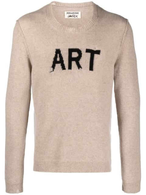 Zadig & Voltaire intarsia-knit ripped jumper