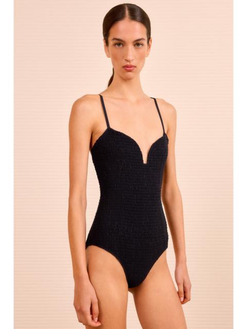 ULLA JOHNSON Biarritz Smocked Maillot