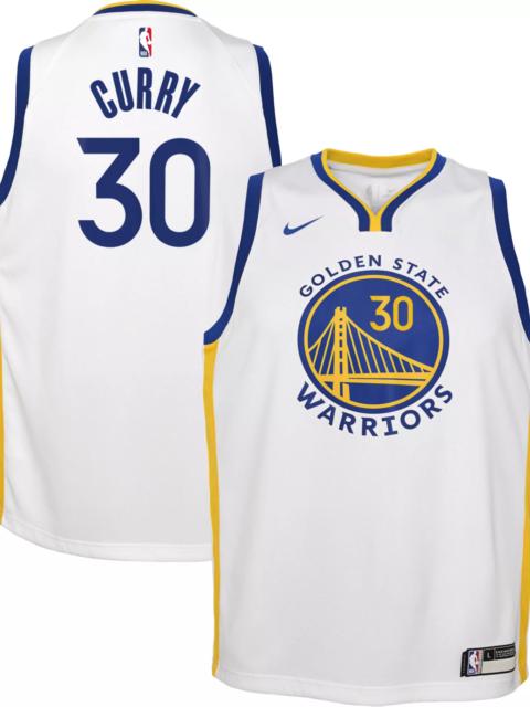 Nike Nike Youth Golden State Warriors Steph Curry #30 White Dri-FIT Swingman Jersey