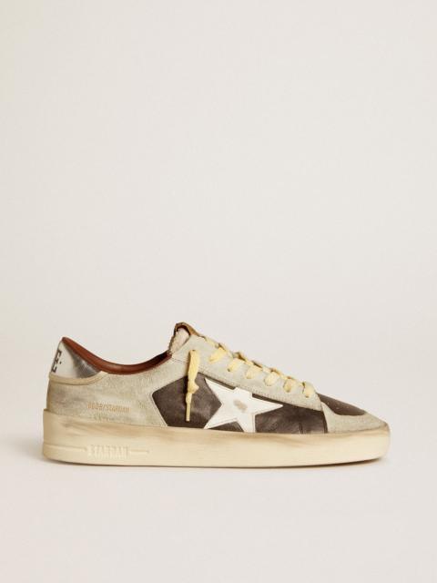 Golden Goose Men's Stardan in suede and leather with leather star and metallic heel tab