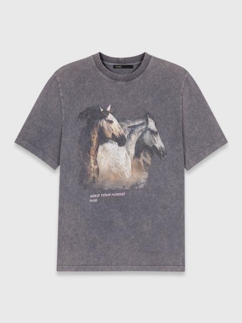 maje Horse print T-shirt