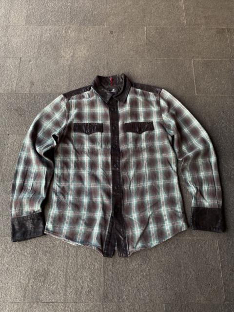 Other Designers Japanese Brand - 291295=homme snake skin flannelshirt with stone button
