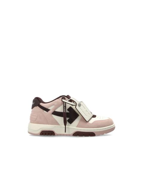 Off-White OFF-WHITE Out Of Office Dark Brown Pink Sneakers New & Authe