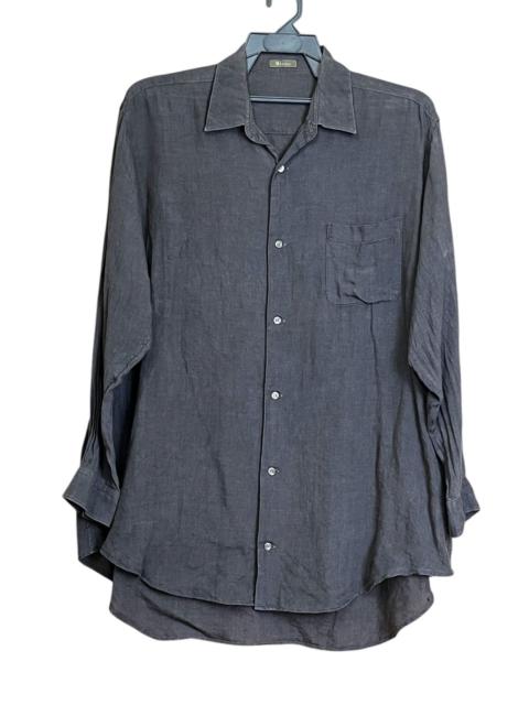 Yohji Yamamoto NICE🔥Y’S FOR MEN-YOHJI YAMAMOTO LINEN/RAYON BUTTON UPS SHIRT