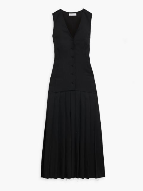 GABRIELA HEARST Leone pleated wool-twill maxi dress