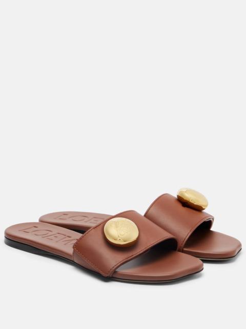 Loewe Pebble leather slides