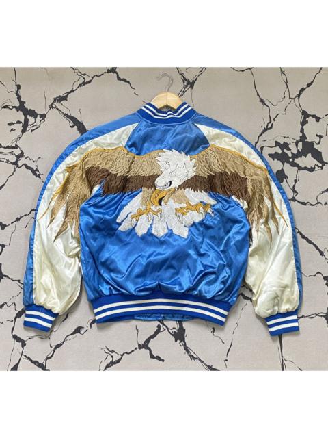 Other Designers Japanese Brand - RARE VINTAGE SUKAJAN SOUVENIR EMBROIDERY BIG LOGO EAGLE