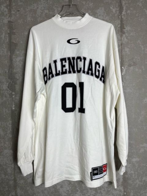 BALENCIAGA Balenciaga 2025 Basketball Series White Long Sleeve T-shirt