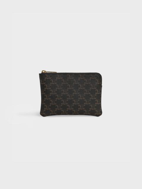 CELINE Coin & Card Pouch in Triomphe Canvas