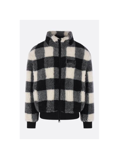 Givenchy GIVENCHY Check Fleece Jacket Black New & Authentic (Men's si