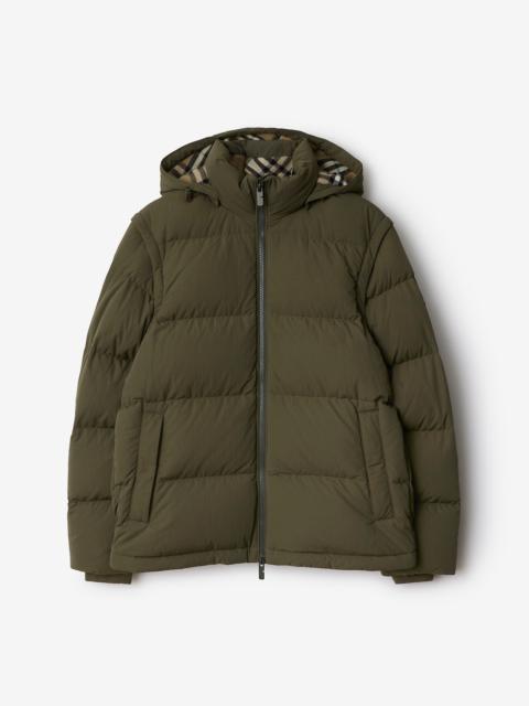 Detachable Sleeve Nylon Puffer Jacket