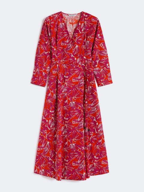 Max Mara Printed poplin dress - CORAL