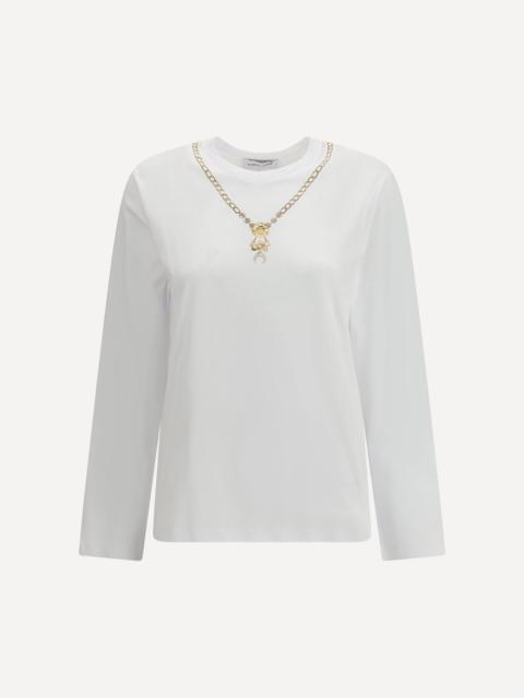 Marine Serre Trompe L’Œil Jewelry long-sleeve T-shirt