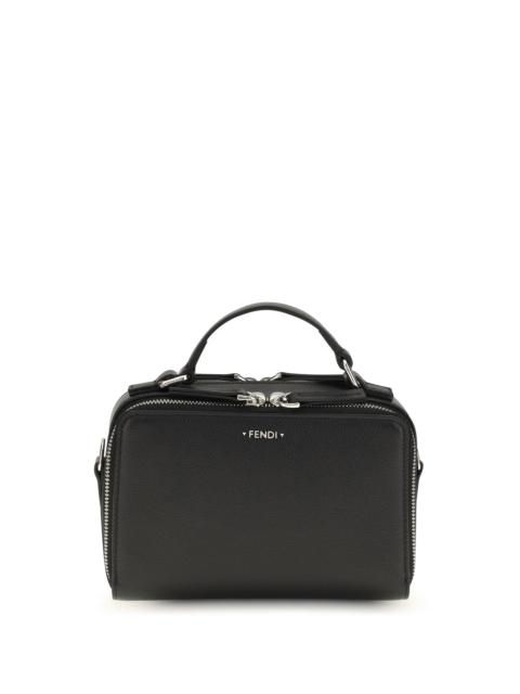 FENDI Fendi Calfskin Phone Holder Handbag Nero