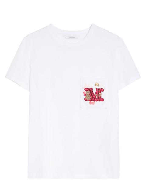 Maxmara Women Jersey T-Shirt With Embroidered Pocket