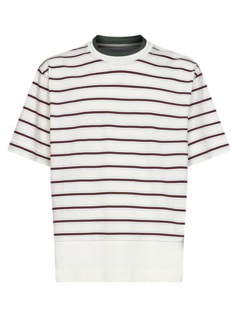 Bottega Veneta Bottega Veneta Men White Striped Cotton Layered T-Shirt