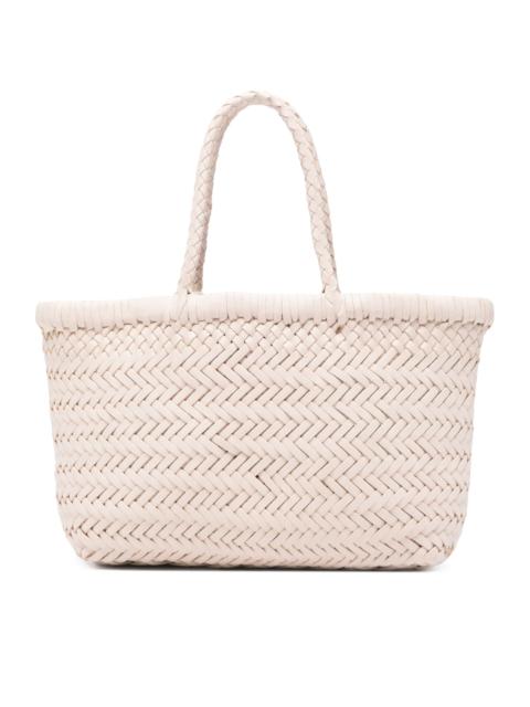 DRAGON DIFFUSION MINI FLAT GORA HANDBAG IN SAND LEATHER