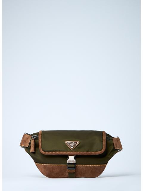 Prada Prada Men Re-Nylon And Suede Belt Bag