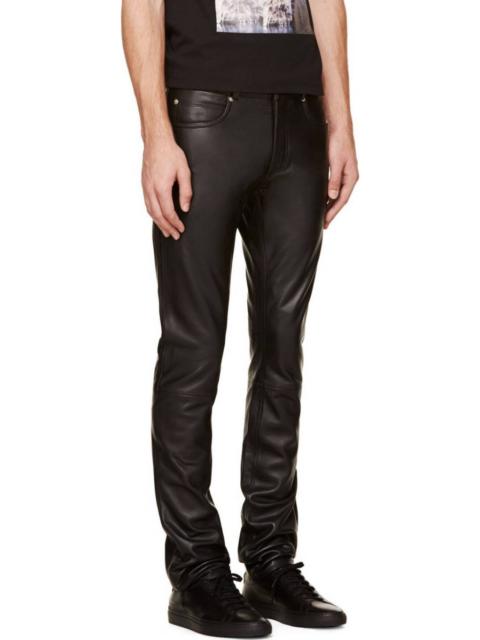 Other Designers Surface To Air - SURFACE TO AIR Black Chromeo X Leather Pants Black