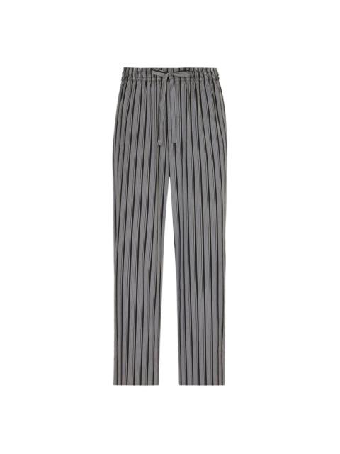 striped drawstring trousers