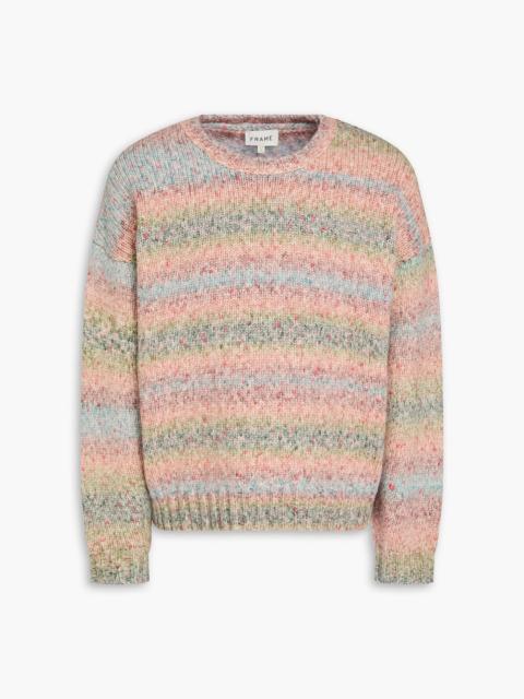 FRAME Striped alpaca and merino wool-blend sweater