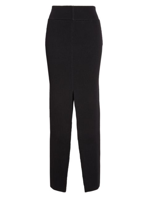 Rick Owens Rick Owens Concordian Sliced Wool Knit Skirt in Black at Nordstrom