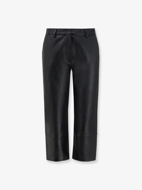 The Frankie Shop The Frankie Shop Lior Capri Leather Trousers Black