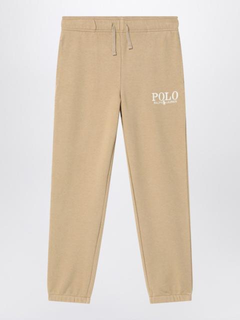 Polo Ralph Lauren Beige cotton jogging trousers with logo