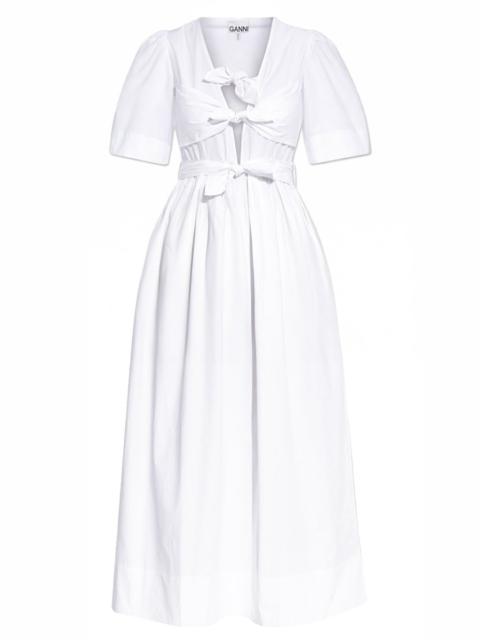GANNI Ganni Women V-Neck Midi Dress