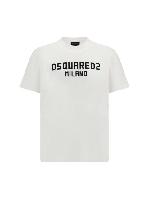 DSQUARED2 Dsquared2 T-shirt With “dsquared2 Milano” Logo Printed